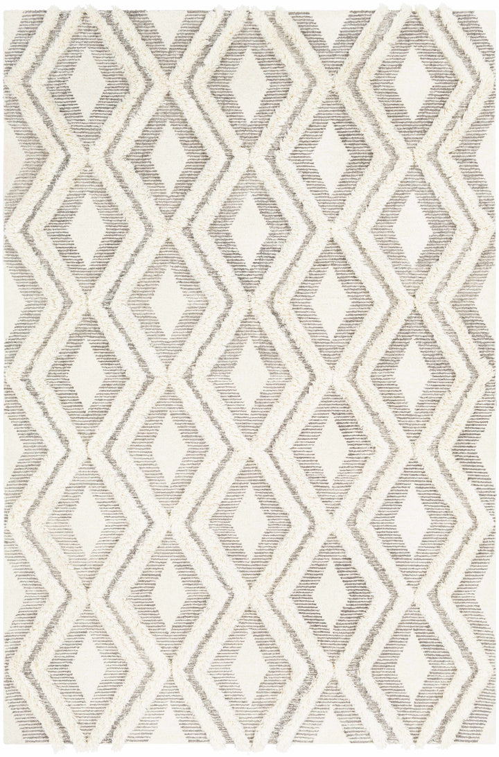 Brown Hand Tufted 100% Wool Global Rectangle Handmade rug, Indoor use only, no fringe, non-washable. runner, square also available