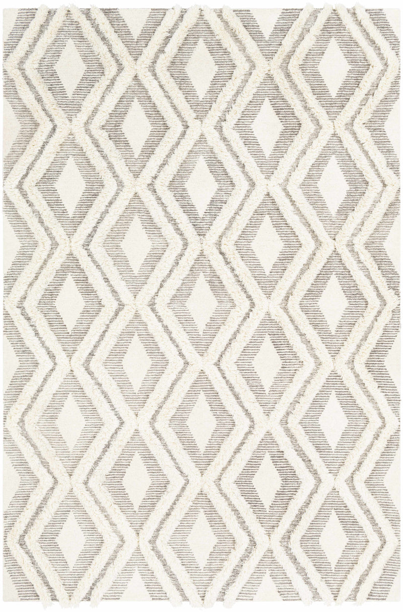 Brown Hand Tufted 100% Wool Global Rectangle Handmade rug, Indoor use only, no fringe, non-washable. runner, square also available