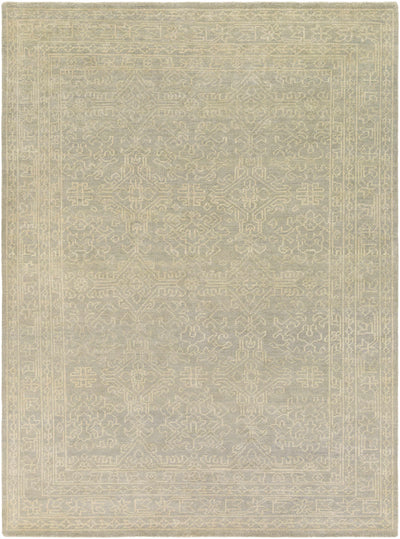 Beige Hand Knotted 100% Wool Traditional Rectangle Handmade rug, Indoor use only, no fringe, non-washable.