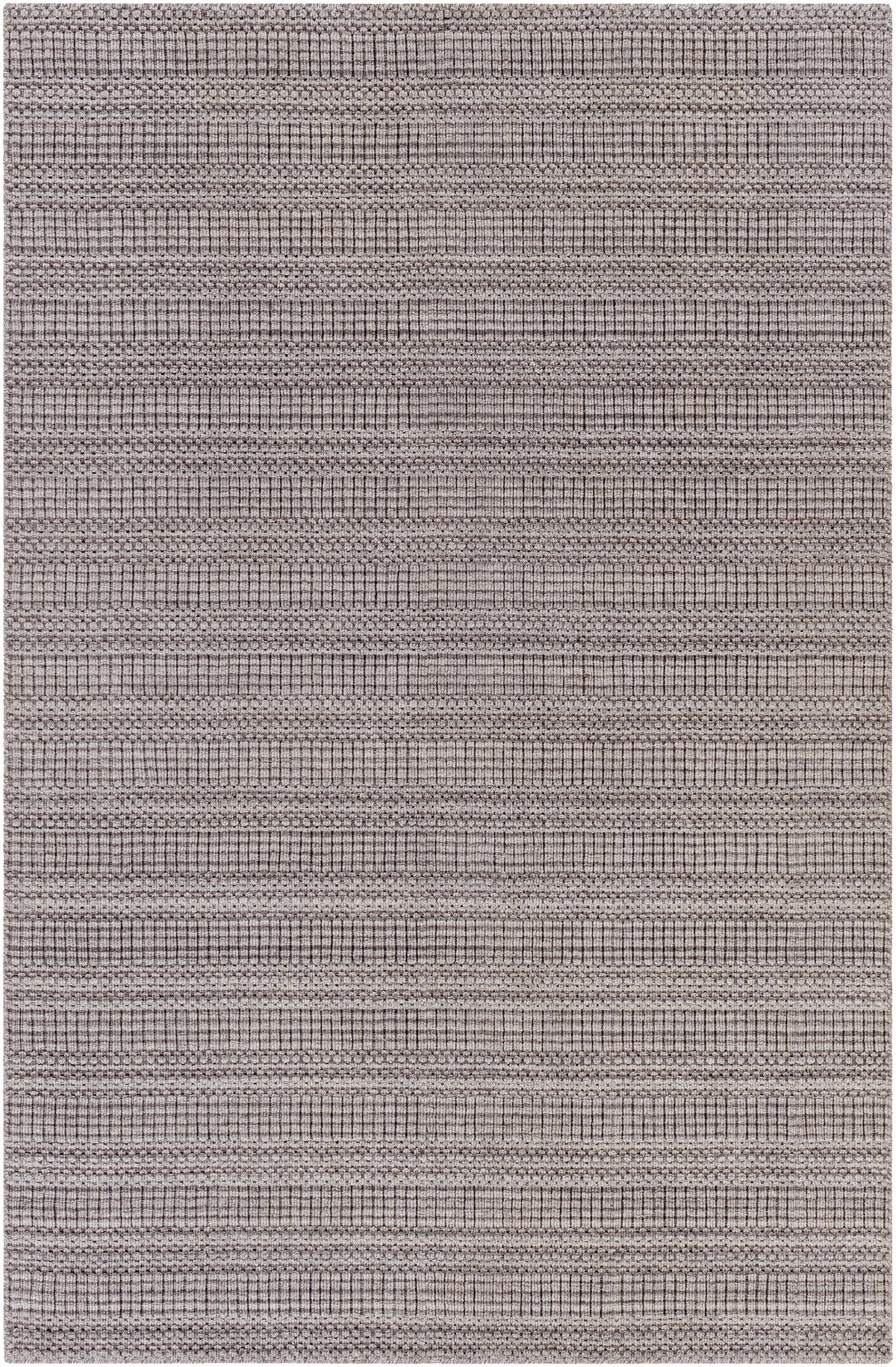 Dark Brown Hand Loomed 100% Recycled PET Yarn Modern Rectangle Handmade rug, Indoor use only, no fringe, non-washable. runner also available