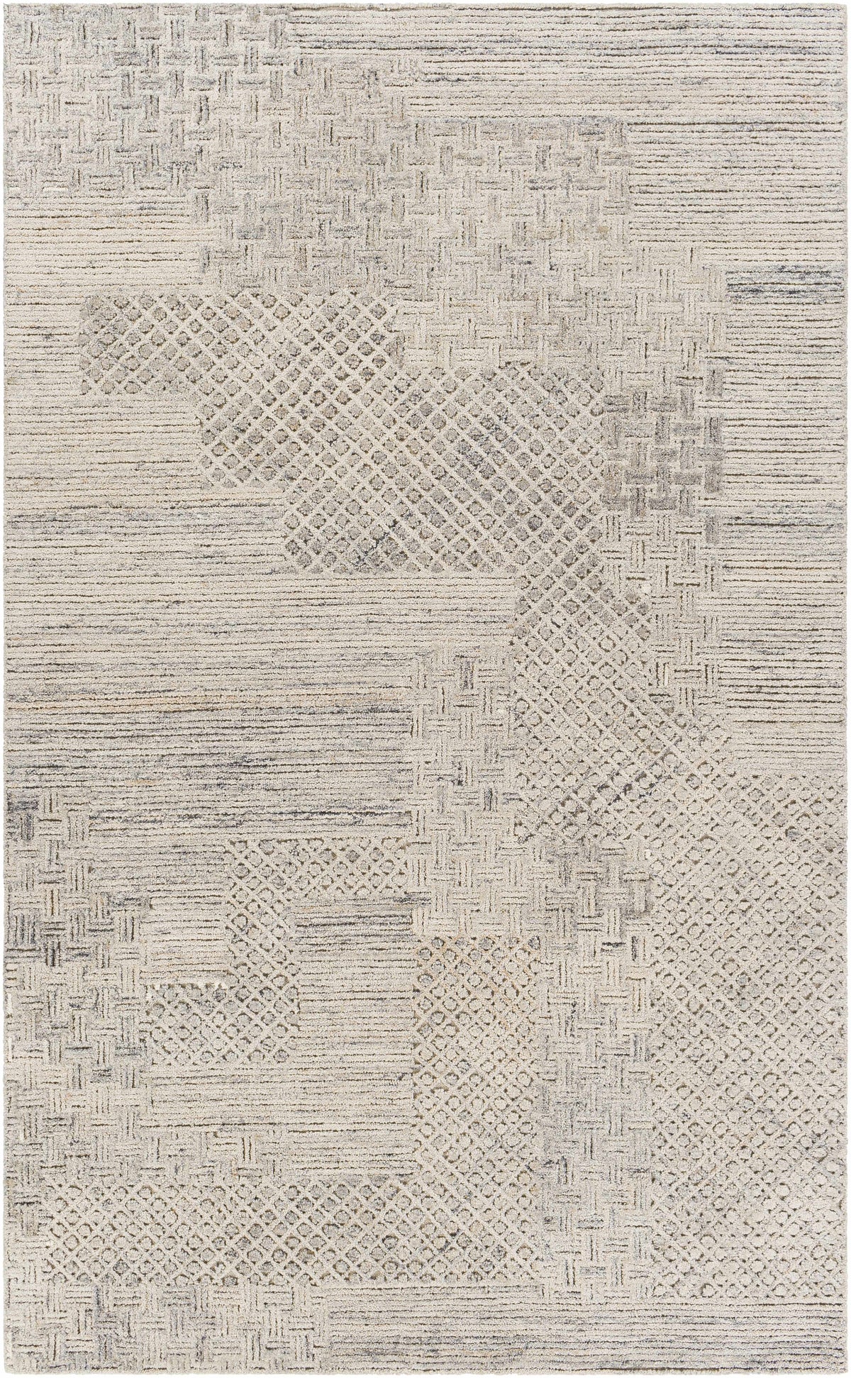 Charcoal Hand Tufted 80% Polyester, 20% Wool Global Rectangle Handmade rug, Indoor use only, no fringe, non-washable.