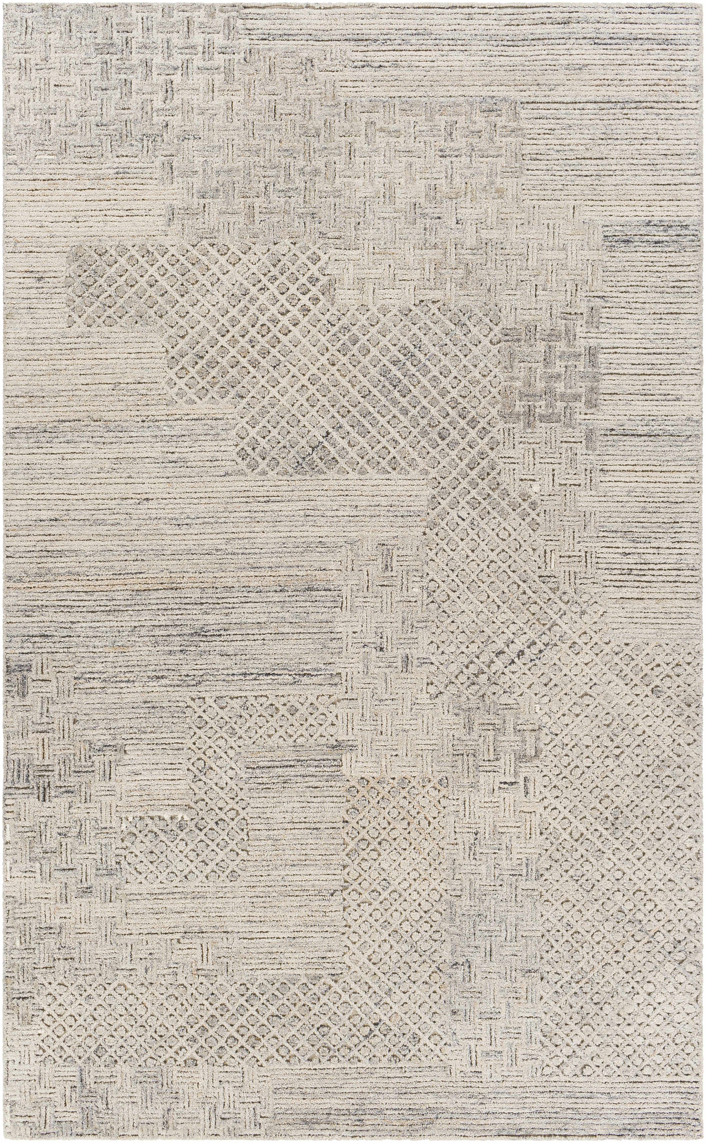 Charcoal Hand Tufted 80% Polyester, 20% Wool Global Rectangle Handmade rug, Indoor use only, no fringe, non-washable.