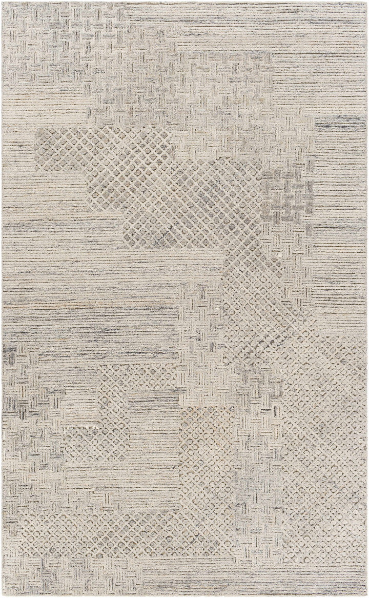 Charcoal Hand Tufted 80% Polyester, 20% Wool Global Rectangle Handmade rug, Indoor use only, no fringe, non-washable.