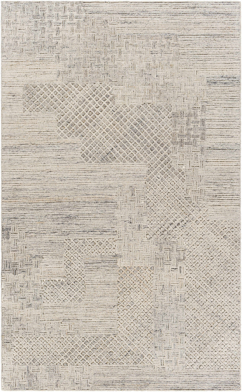 Charcoal Hand Tufted 80% Polyester, 20% Wool Global Rectangle Handmade rug, Indoor use only, no fringe, non-washable.