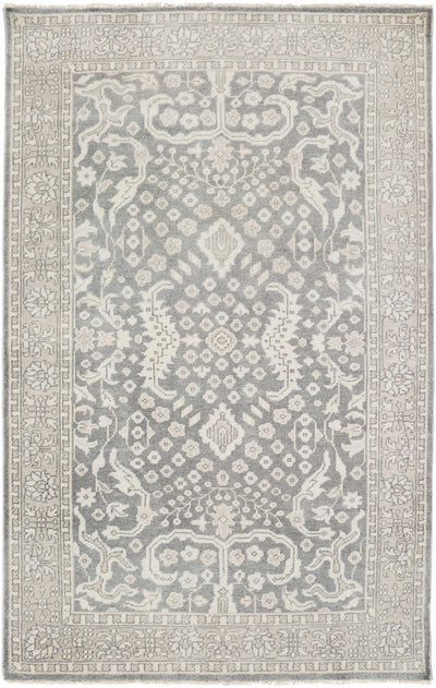 Charcoal Hand Knotted 100% Wool Traditional Rectangle Handmade rug, Indoor use only, has fringe, non-washable. round, runner also available