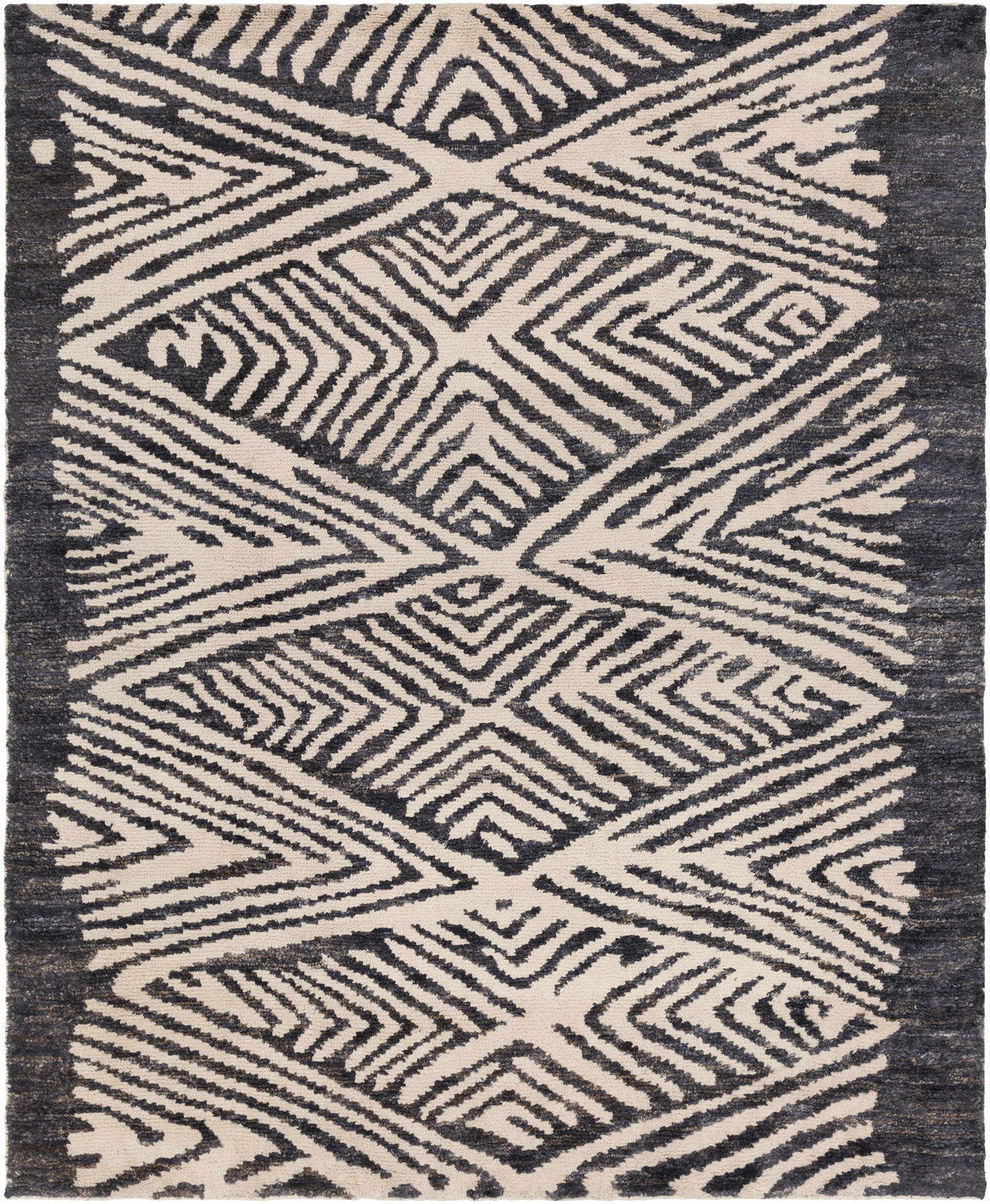 Black Hand Woven 100% Jute Global Rectangle Handmade rug, Indoor use only, no fringe, non-washable.