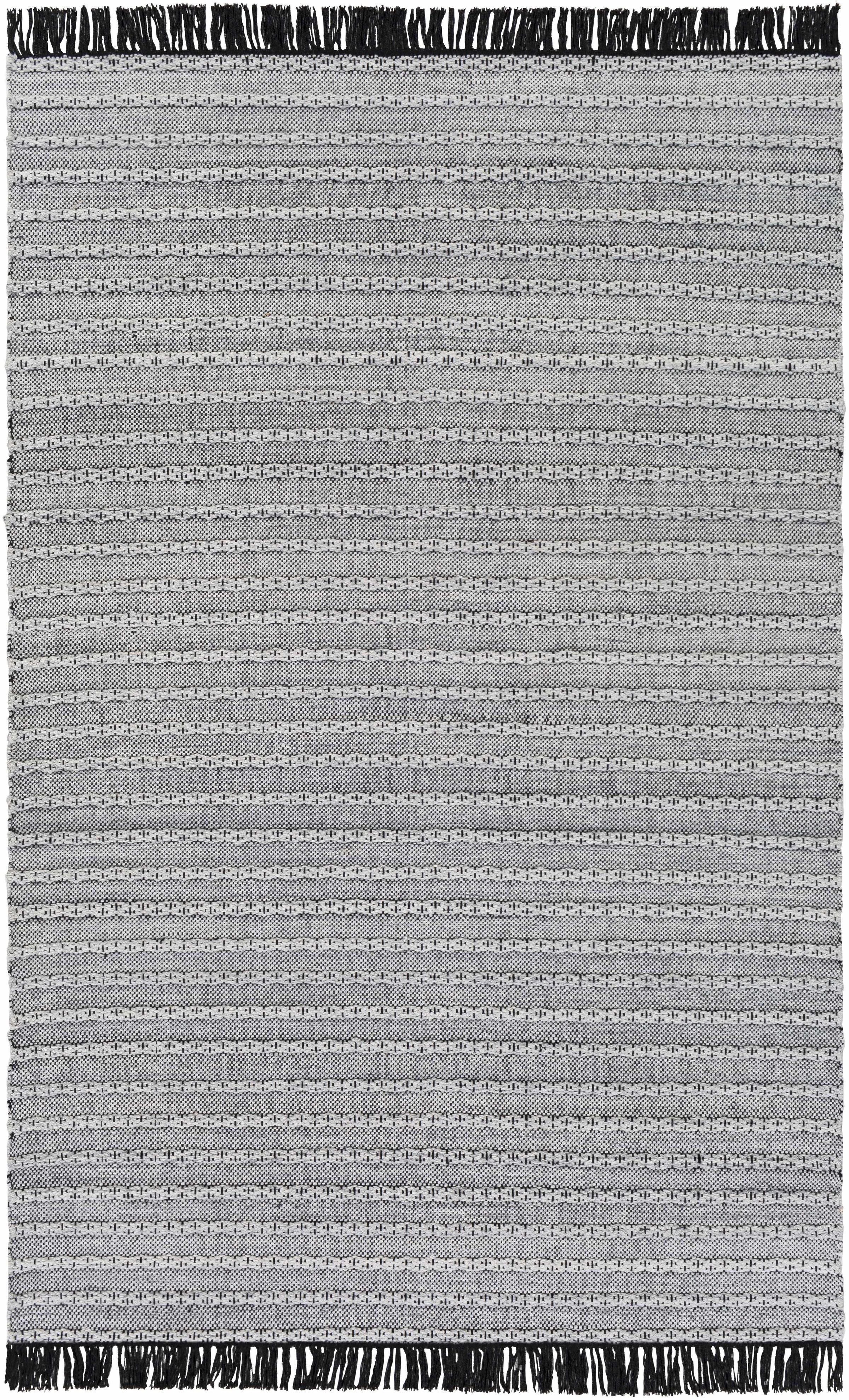 Light Slate Hand Woven 100% Recycled PET Yarn Modern Rectangle Handmade rug, Indoor use only, has fringe, non-washable. runner also available