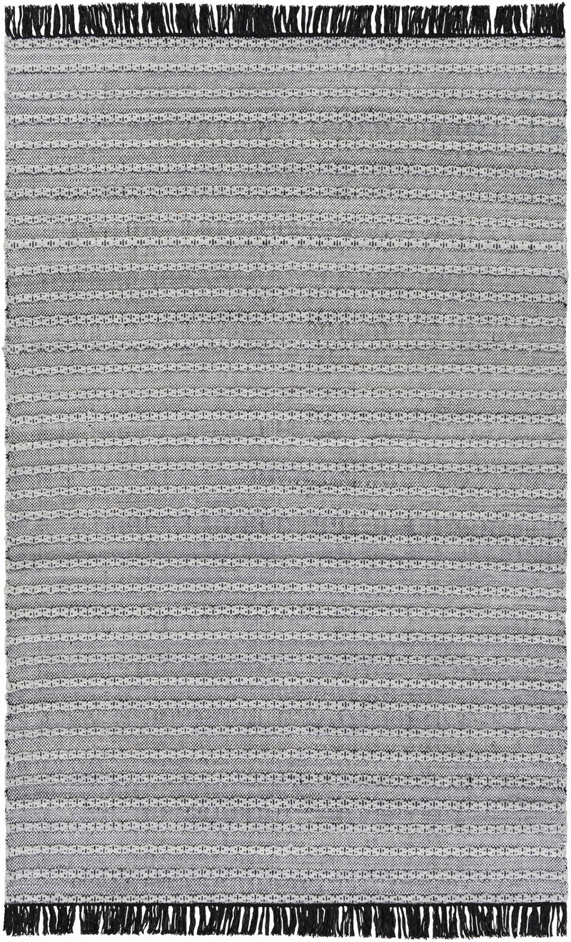 Light Slate Hand Woven 100% Recycled PET Yarn Modern Rectangle Handmade rug, Indoor use only, has fringe, non-washable. runner also available