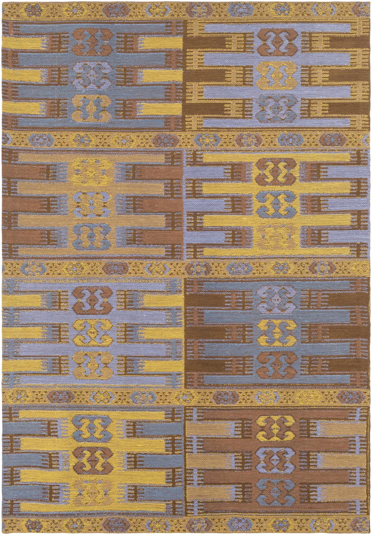 Brown Hand Woven 100% Recycled PET Yarn Cottage Rectangle Handmade rug, Indoor use only, no fringe, non-washable. runner also available
