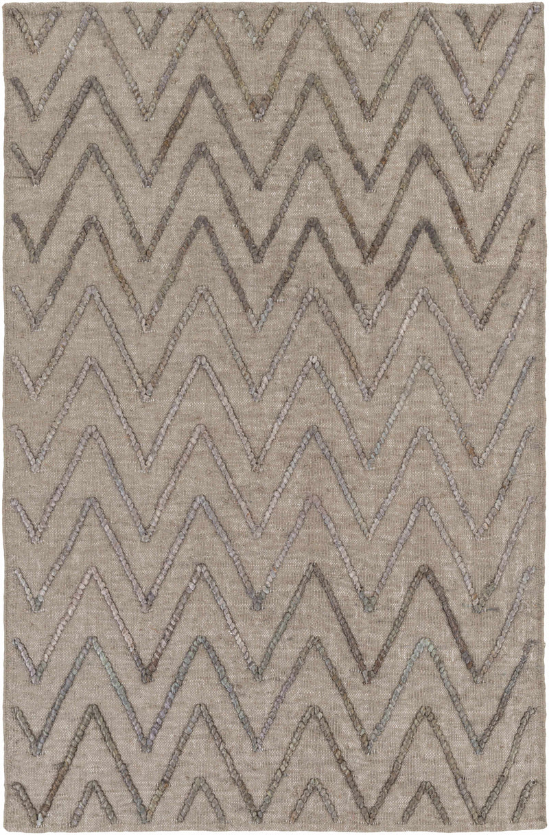 Gray Hand Woven 100% Jute Global Rectangle Handmade rug, Indoor use only, no fringe, non-washable.