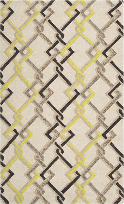Light Beige Hand Hooked 100% Polypropylene Modern Rectangle Handmade rug, outdoor-safe, no fringe, non-washable. round, runner also available