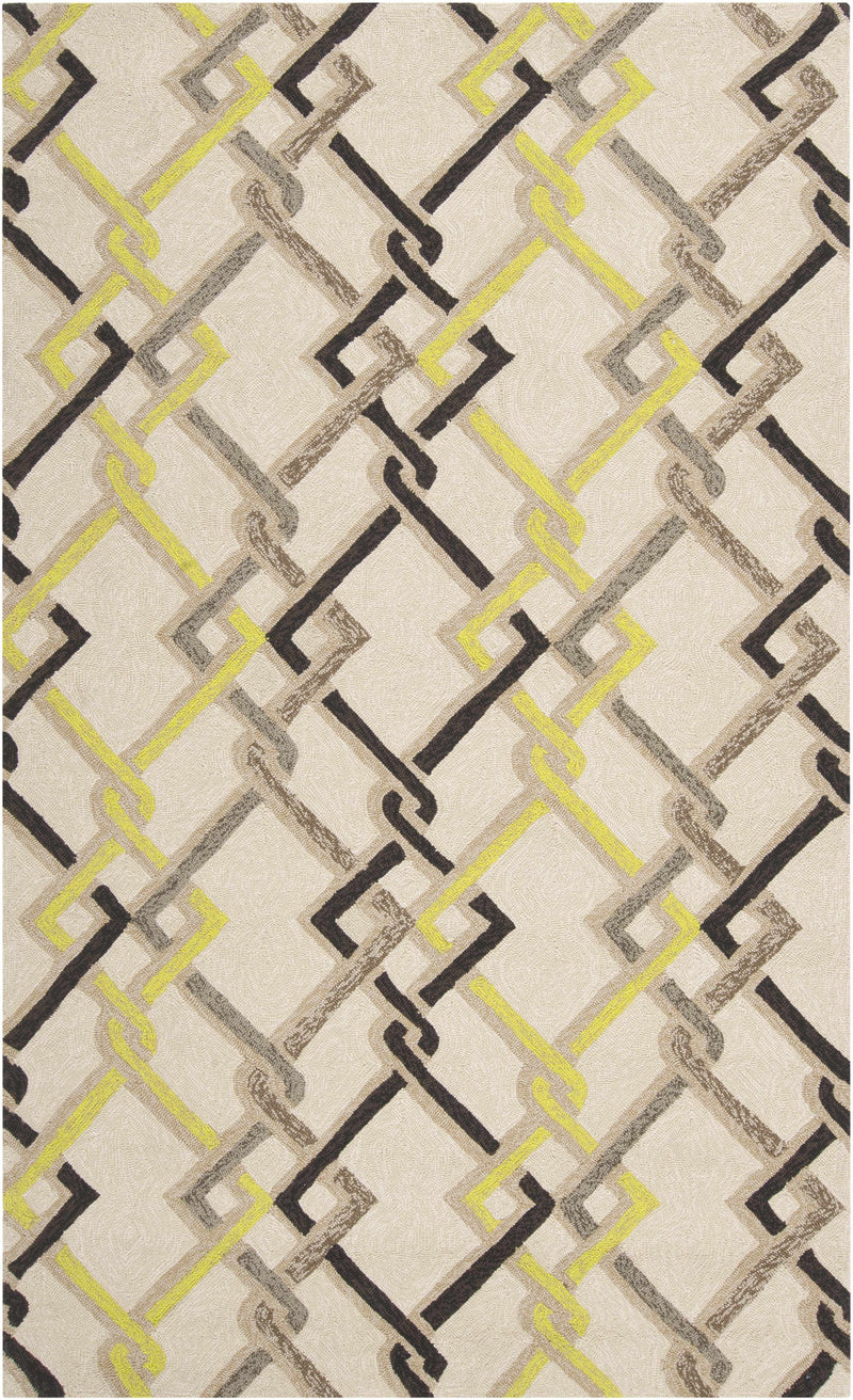 Light Beige Hand Hooked 100% Polypropylene Modern Rectangle Handmade rug, outdoor-safe, no fringe, non-washable. round, runner also available