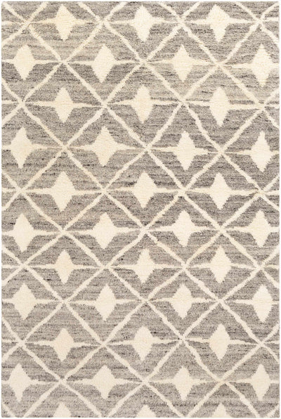 Taupe Hand Knotted 100% Wool Global Rectangle Handmade rug, Indoor use only, no fringe, non-washable.