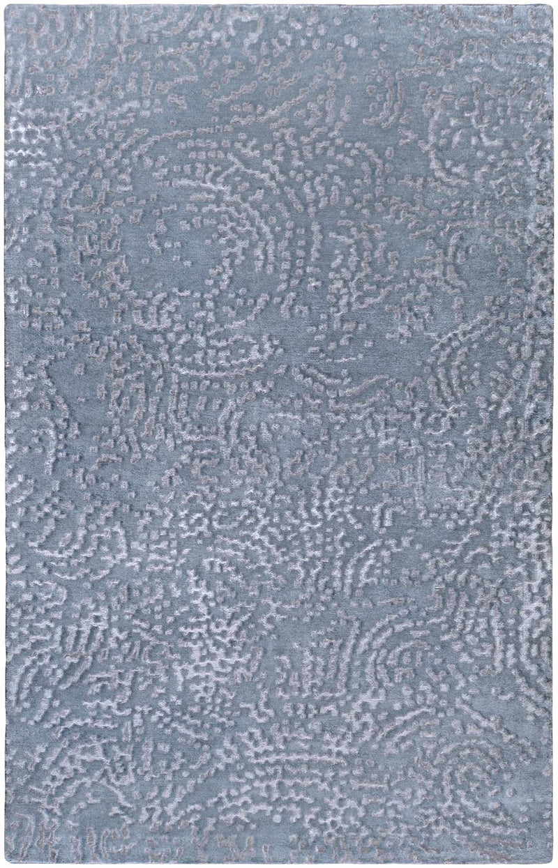 Charcoal Hand Knotted 70% NZ Wool, 30% Viscose Modern Rectangle Handmade rug, Indoor use only, no fringe, non-washable.