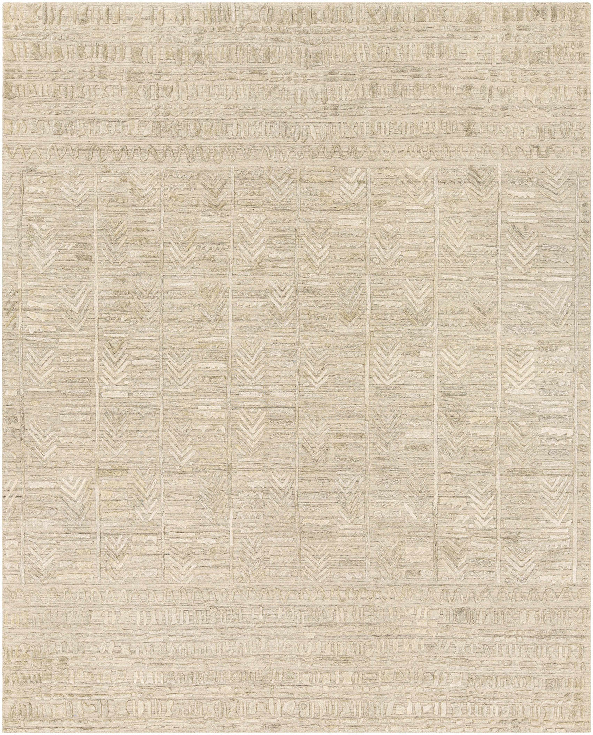 Taupe Hand Loomed 70% Viscose, 30% Wool Cottage Rectangle Handmade rug, Indoor use only, no fringe, non-washable.
