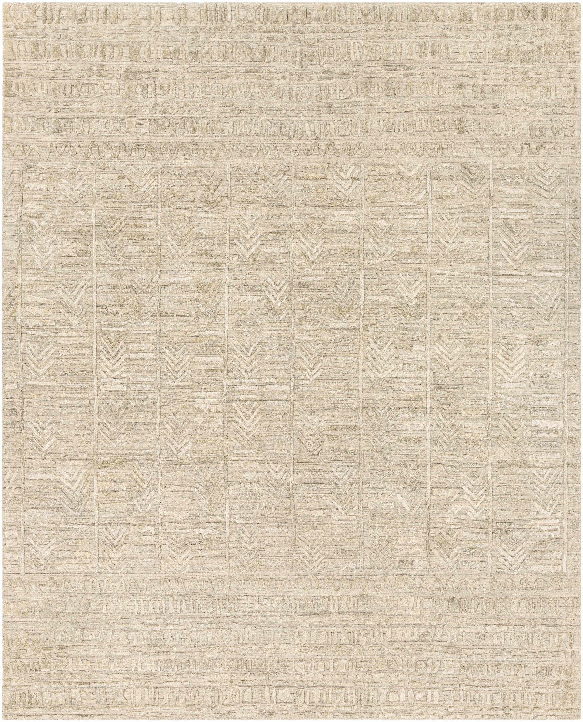 Taupe Hand Loomed 70% Viscose, 30% Wool Cottage Rectangle Handmade rug, Indoor use only, no fringe, non-washable.