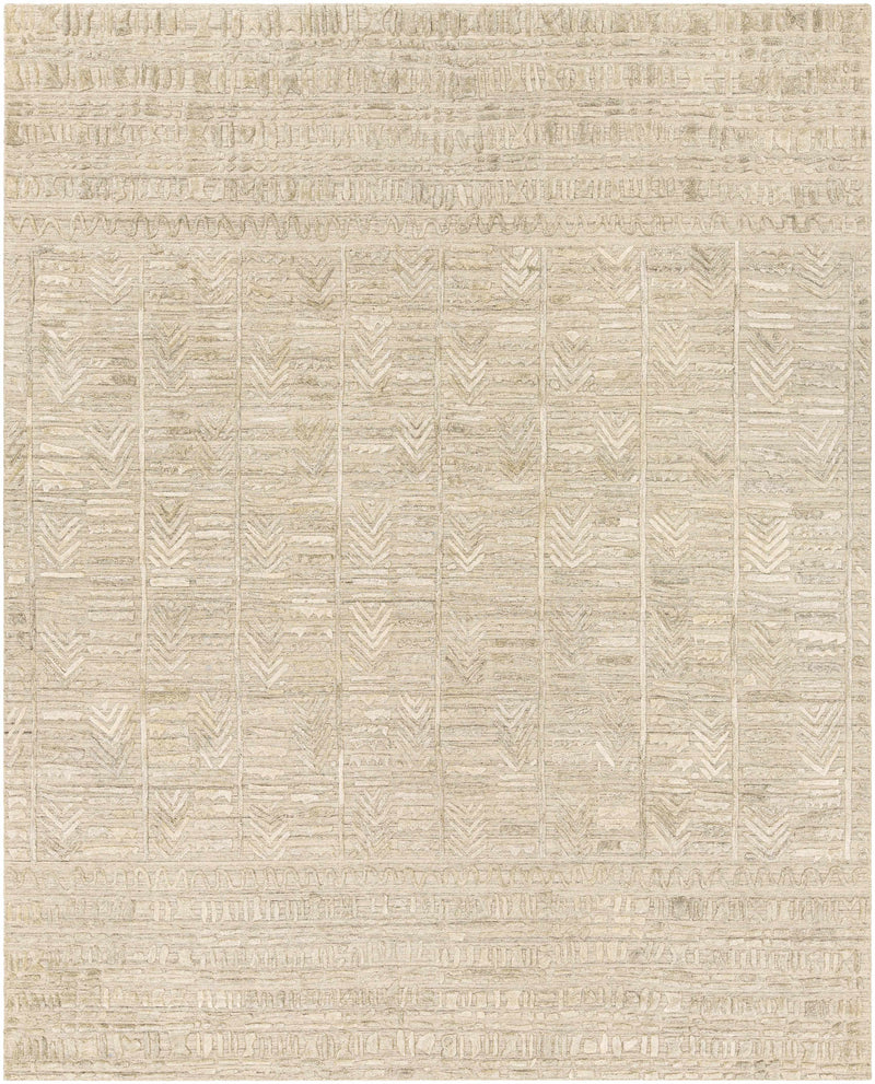 Taupe Hand Loomed 70% Viscose, 30% Wool Cottage Rectangle Handmade rug, Indoor use only, no fringe, non-washable.