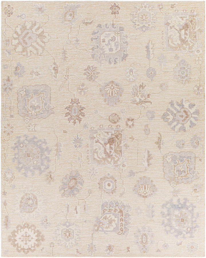 Light Gray Hand Knotted 100% Recycled PET Yarn Traditional Rectangle Handmade rug, Indoor use only, no fringe, non-washable. runner also available