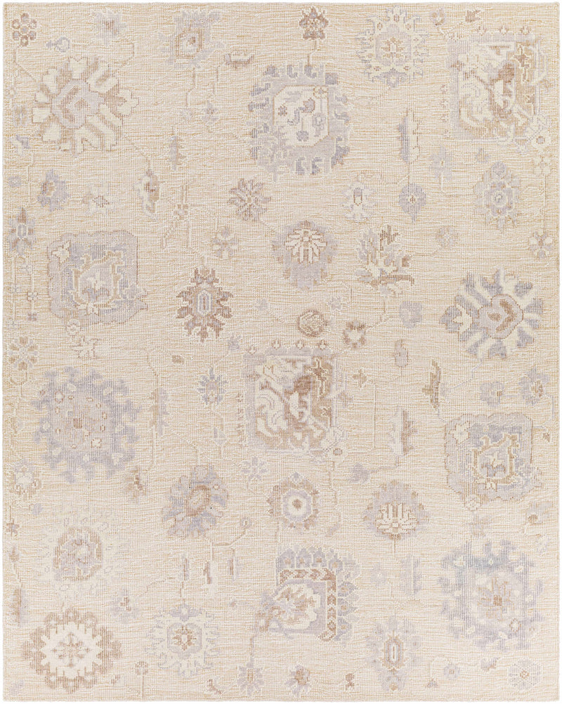 Light Gray Hand Knotted 100% Recycled PET Yarn Traditional Rectangle Handmade rug, Indoor use only, no fringe, non-washable. runner also available