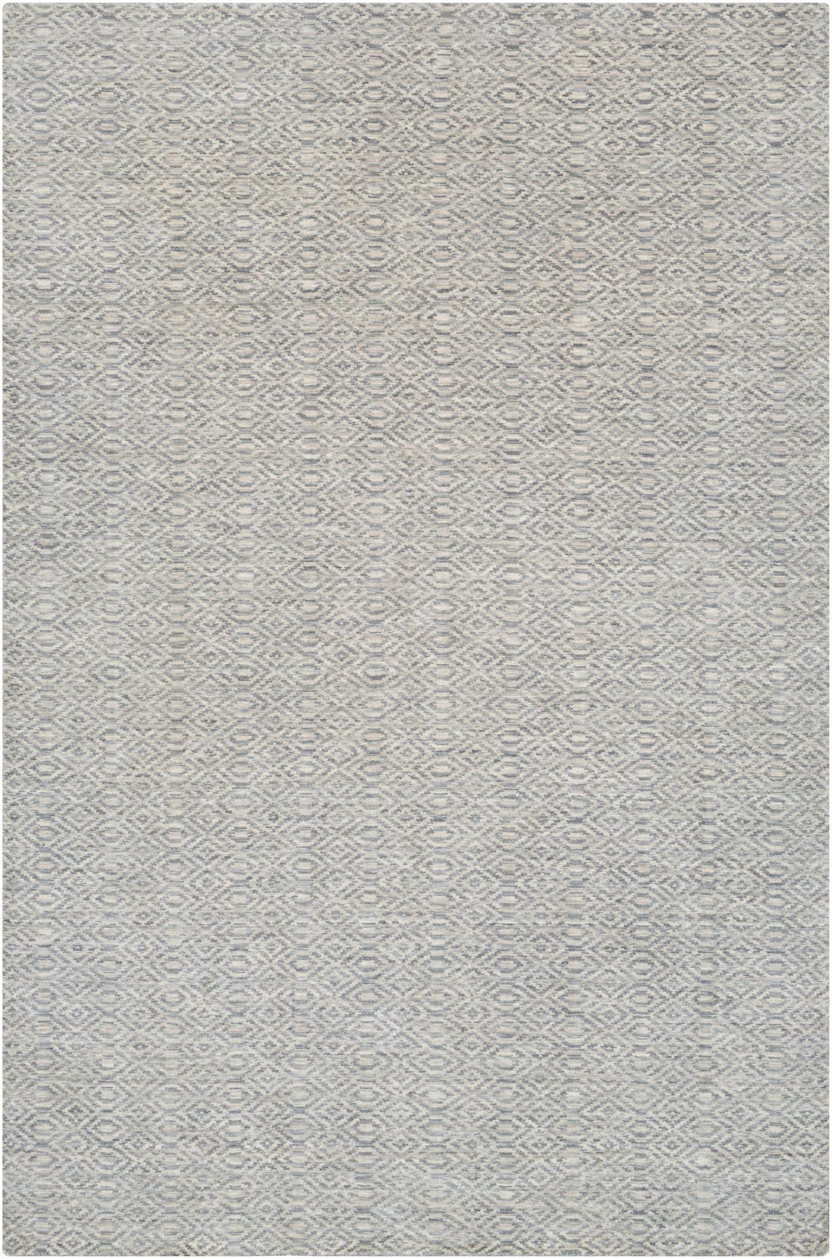 Medium Gray Hand Loomed 100% Wool Modern Rectangle Handmade rug, Indoor use only, no fringe, non-washable.