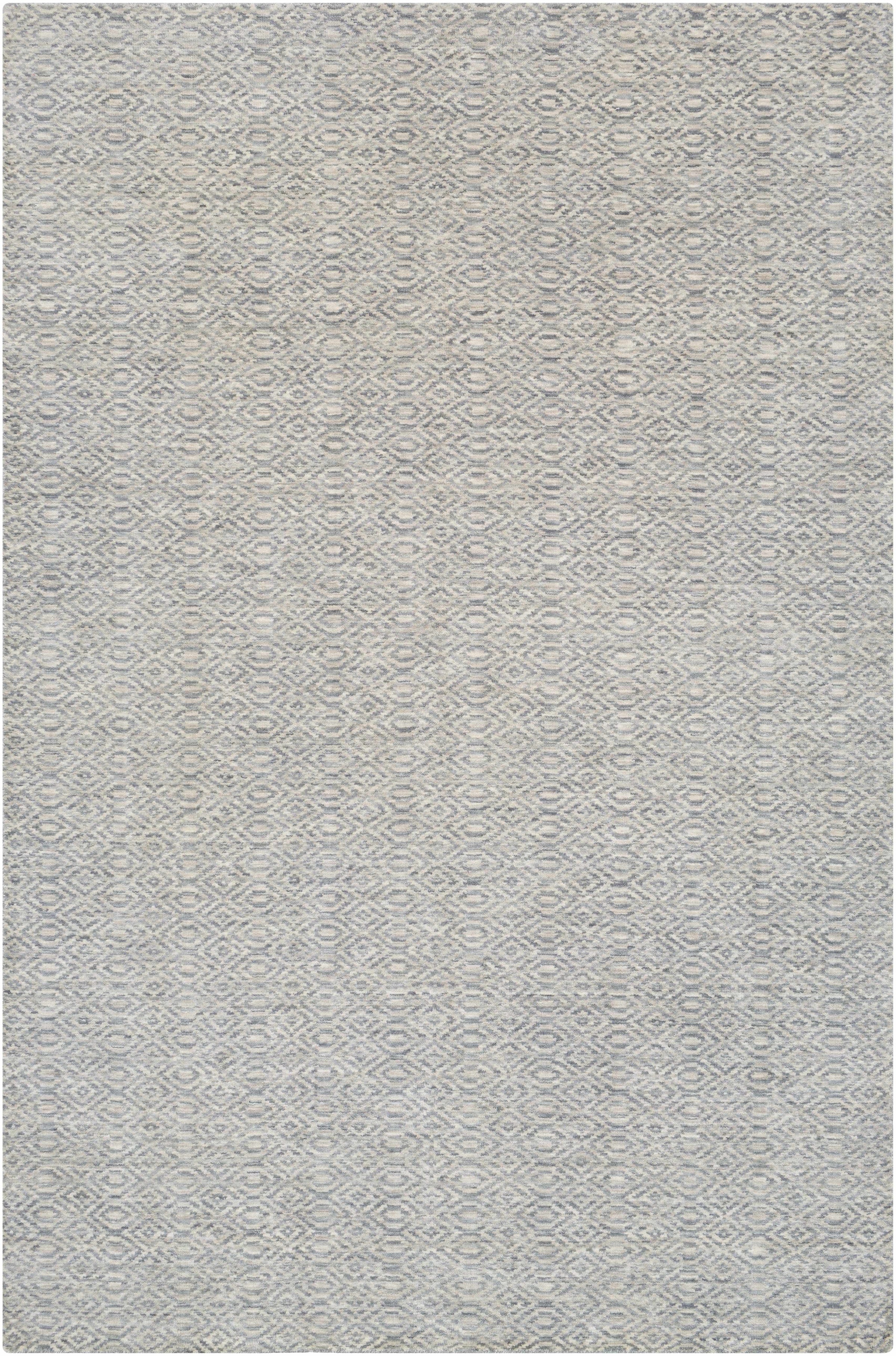 Medium Gray Hand Loomed 100% Wool Modern Rectangle Handmade rug, Indoor use only, no fringe, non-washable.