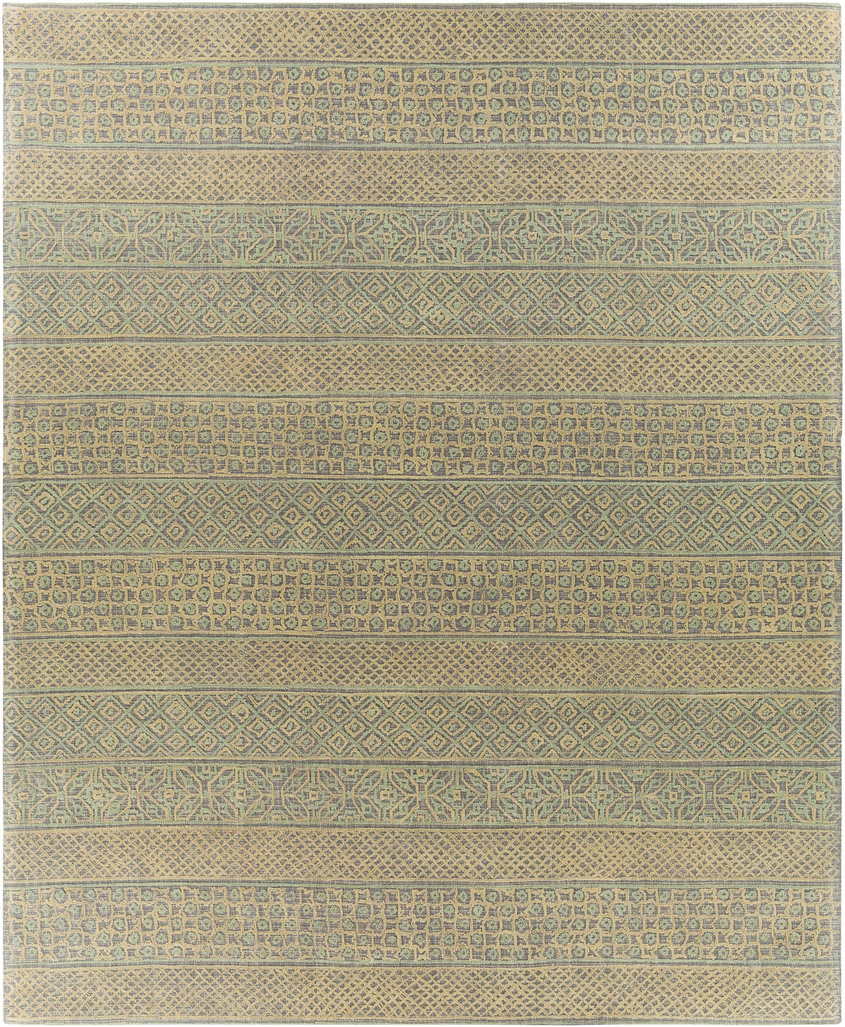 Beige Hand Tufted 100% Wool Global Rectangle Handmade rug, Indoor use only, no fringe, non-washable.