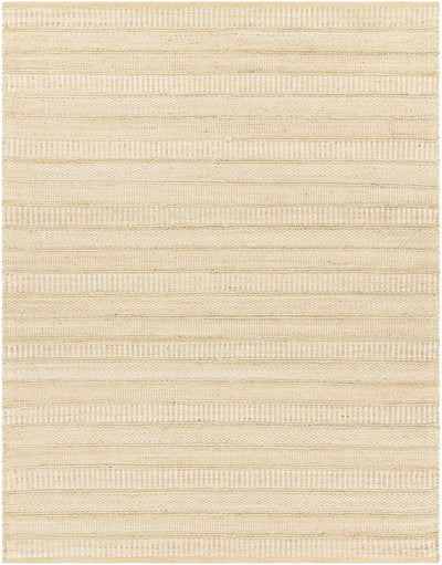 Off-White Hand Woven 70% Jute, 30% Rayon Cottage Rectangle Handmade rug, Indoor use only, no fringe, non-washable.