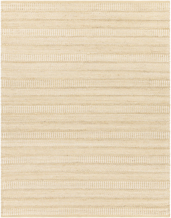Off-White Hand Woven 70% Jute, 30% Rayon Cottage Rectangle Handmade rug, Indoor use only, no fringe, non-washable.