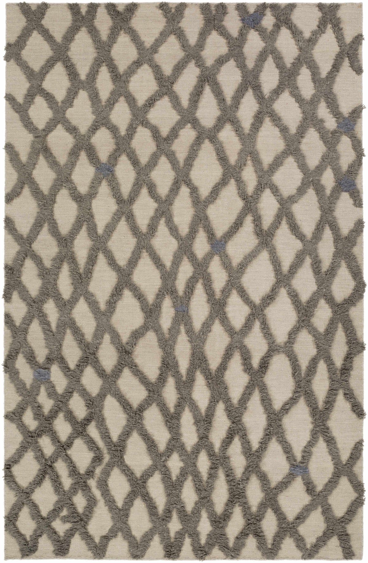 Medium Gray Hand Woven 100% Wool Modern Rectangle Handmade rug, Indoor use only, no fringe, non-washable. runner also available