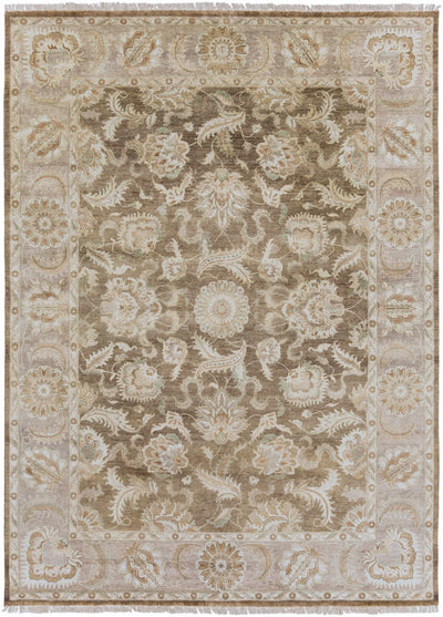 Gray Hand Knotted 100% NZ Wool Traditional Rectangle Handmade rug, Indoor use only, no fringe, non-washable.
