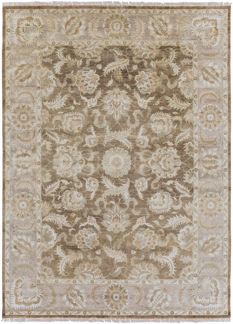 Gray Hand Knotted 100% NZ Wool Traditional Rectangle Handmade rug, Indoor use only, no fringe, non-washable.