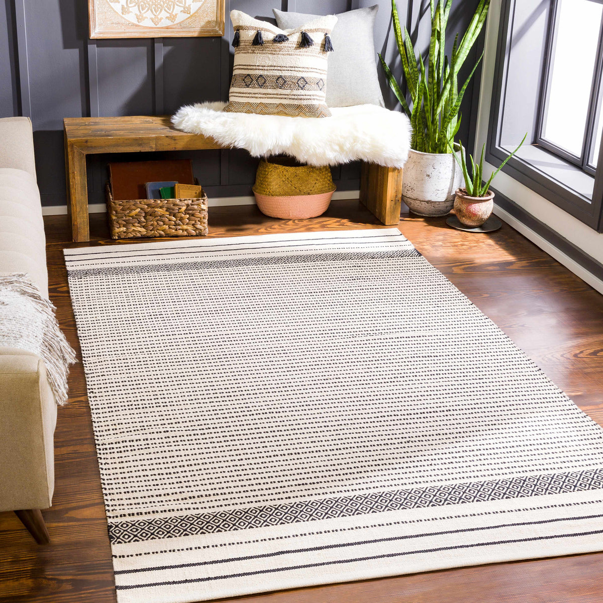 Osasuna OSA-2301 Hand Woven Rug