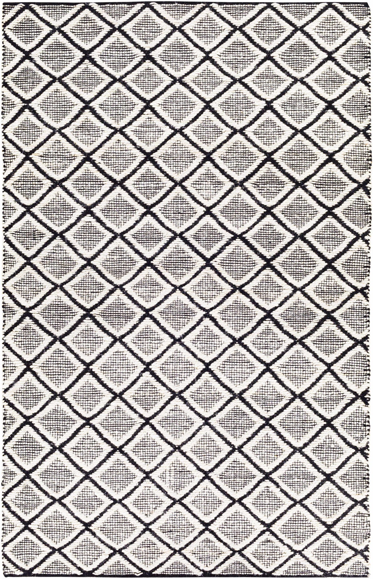 Black Hand Woven 80% Jute, 20% Cotton Global Rectangle Handmade rug, Indoor use only, no fringe, non-washable. runner also available