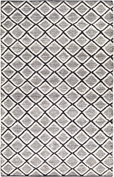 Black Hand Woven 80% Jute, 20% Cotton Global Rectangle Handmade rug, Indoor use only, no fringe, non-washable. runner also available
