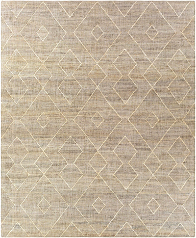 Brown Hand Woven 100% Jute Global Rectangle Handmade rug, Indoor use only, no fringe, non-washable. runner also available