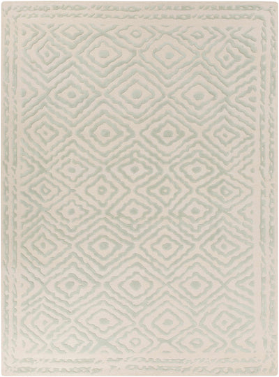 Seafoam Hand Knotted 100% Wool Traditional Rectangle Handmade rug, Indoor use only, no fringe, non-washable. runner also available