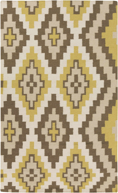 Olive Hand Woven 100% Wool Modern Rectangle Handmade rug, Indoor use only, no fringe, non-washable. runner also available
