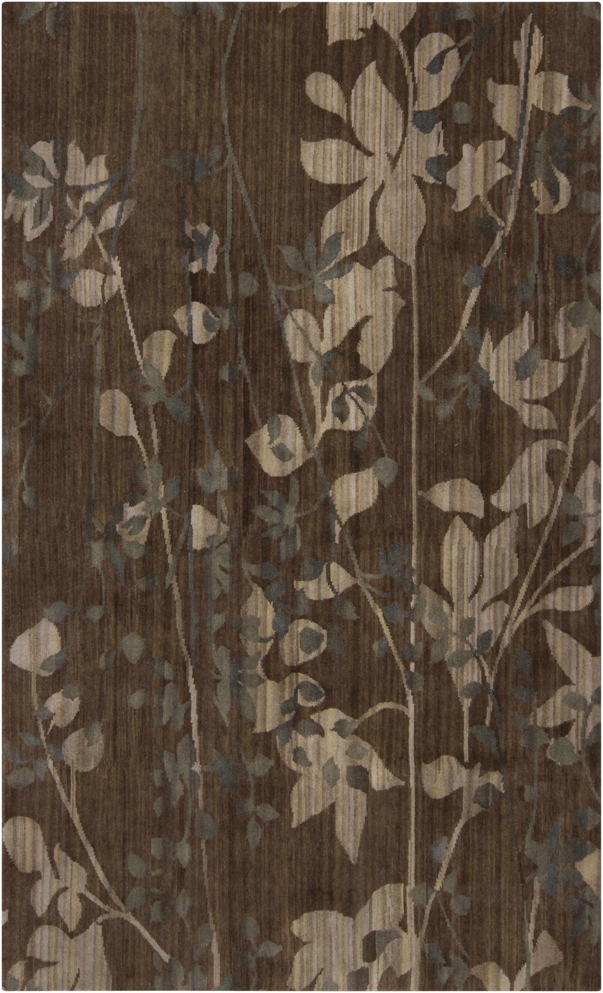 Dark Brown Hand Knotted 100% NZ Wool Modern Rectangle Handmade rug, Indoor use only, no fringe, non-washable.