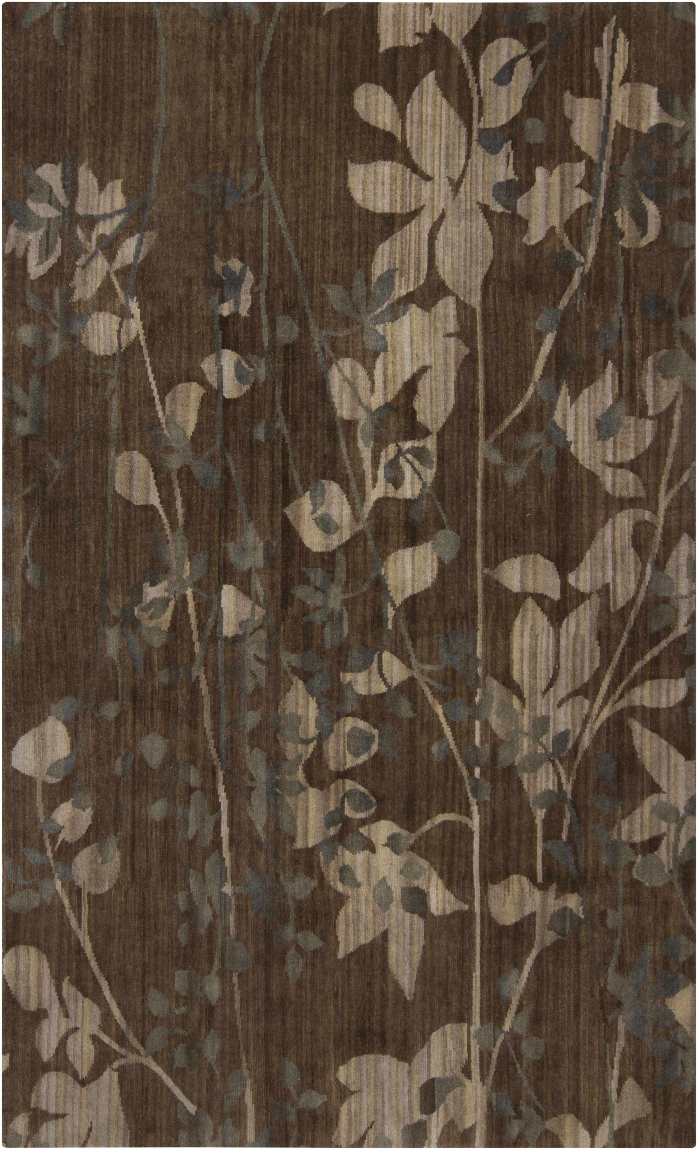 Dark Brown Hand Knotted 100% NZ Wool Modern Rectangle Handmade rug, Indoor use only, no fringe, non-washable.