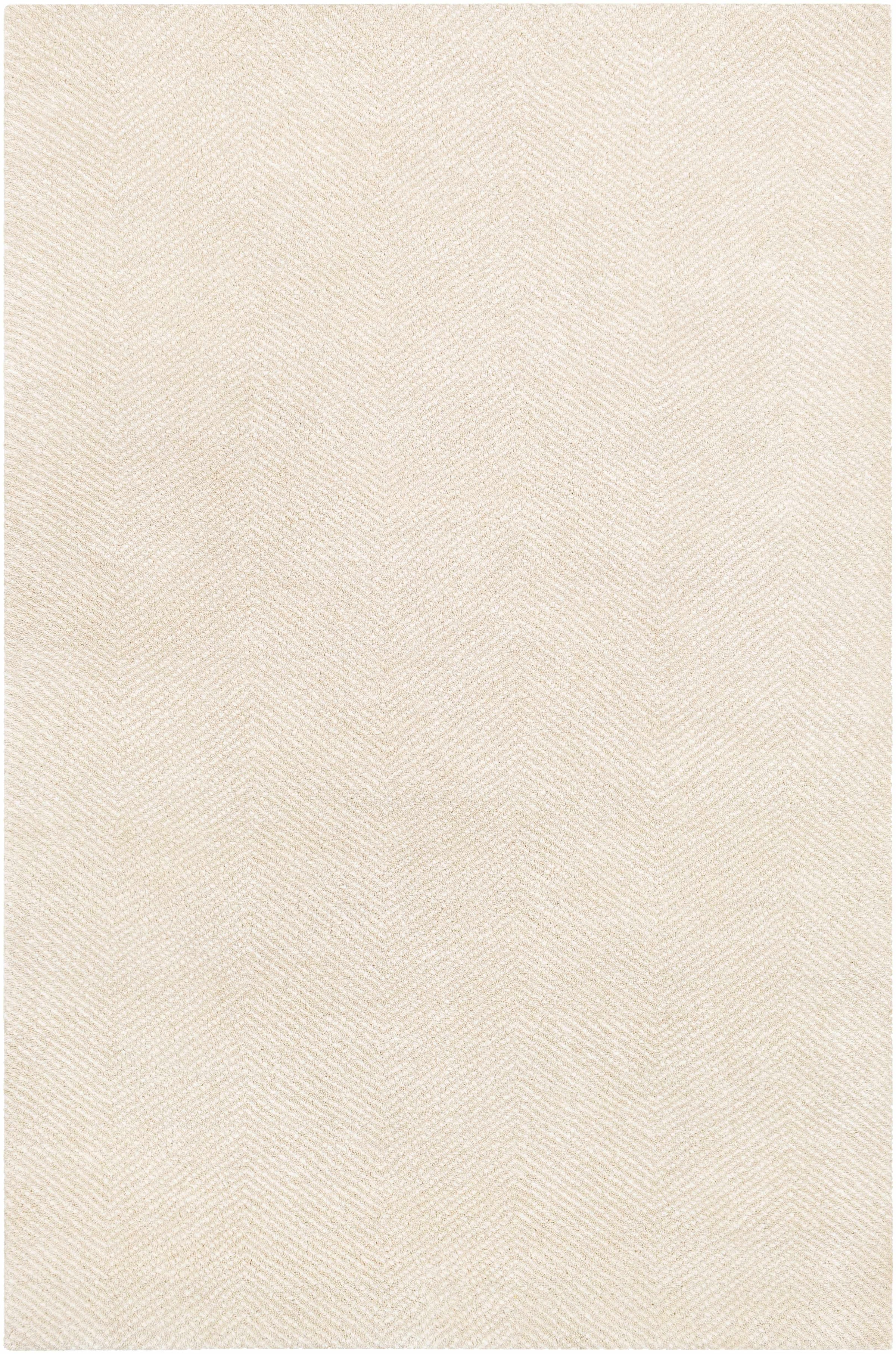 Beige Hand Knotted 50% Viscose, 50% Wool Modern Rectangle Handmade rug, Indoor use only, no fringe, non-washable.