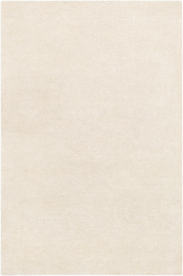 Beige Hand Knotted 50% Viscose, 50% Wool Modern Rectangle Handmade rug, Indoor use only, no fringe, non-washable.