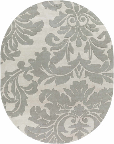 Ivory Hand Tufted 100% Wool Modern Oval Handmade rug, Indoor use only, no fringe, non-washable. round, square also available