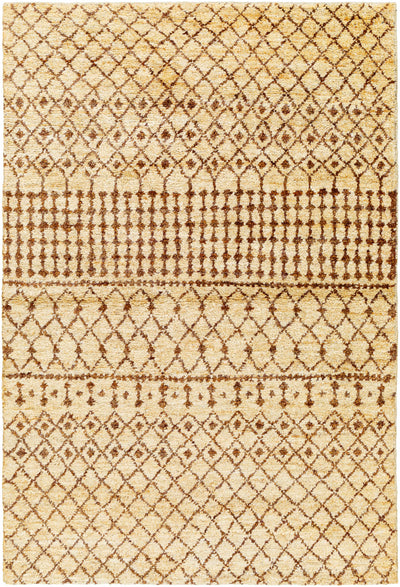 Butter Hand Knotted 100% Jute Global Rectangle Handmade rug, Indoor use only, no fringe, non-washable.