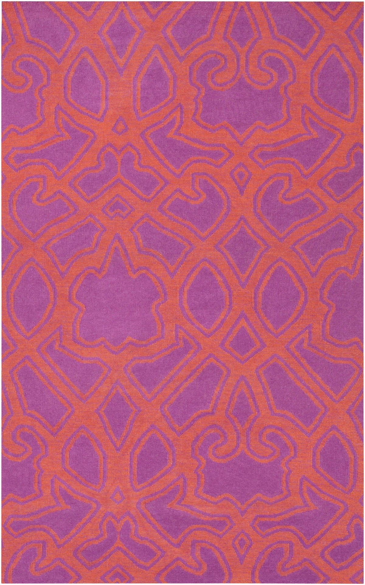 Rust Hand Woven 100% Wool Modern Rectangle Handmade rug, Indoor use only, no fringe, non-washable. runner also available