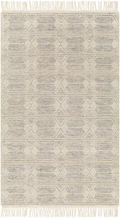 Ivory Hand Woven 60% Wool, 40% Polyester Cottage Rectangle Handmade rug, Indoor use only, has fringe, non-washable. round, runner also available