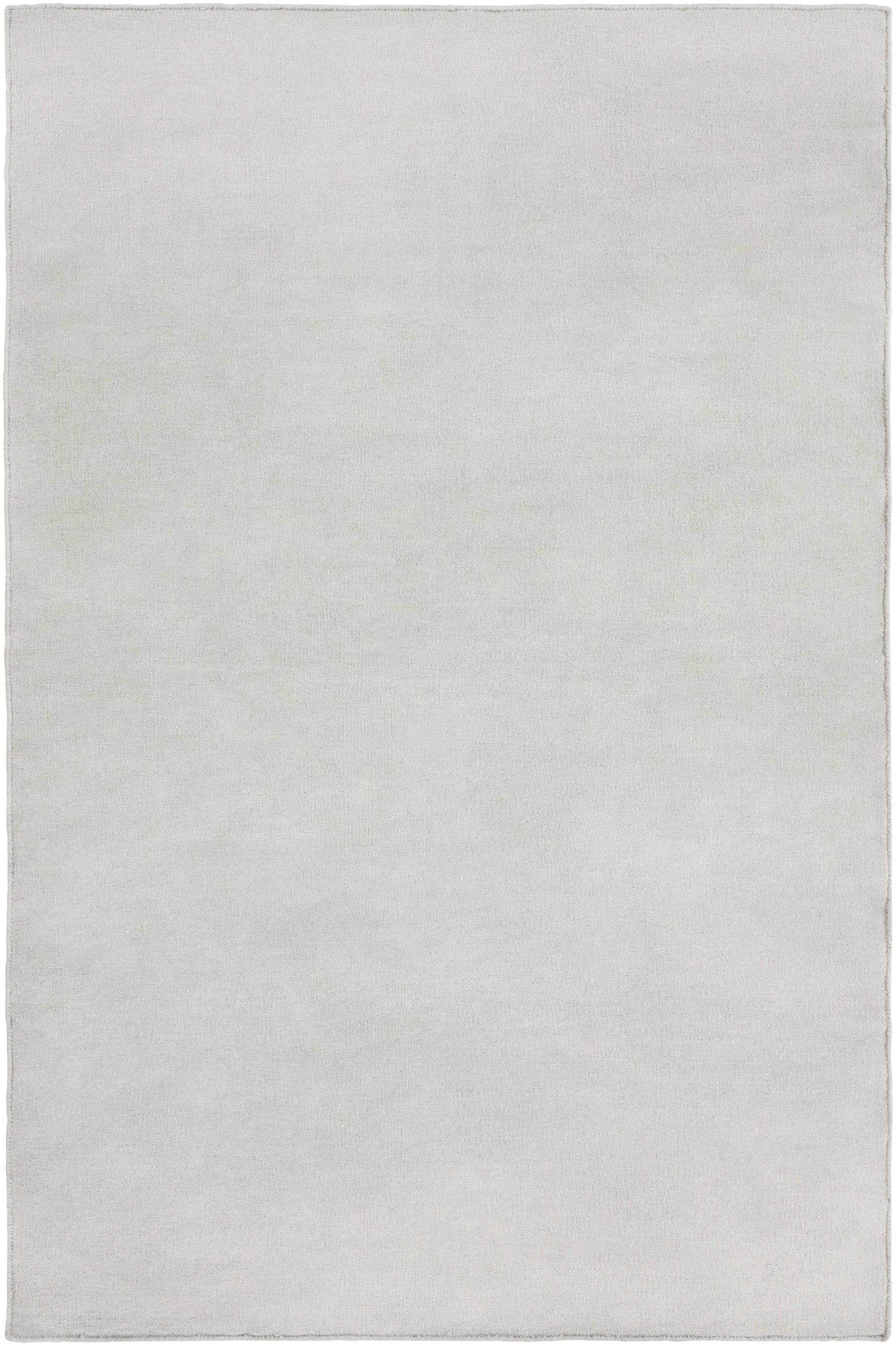 Light Gray Hand Woven 70% Wool, 30% Metallic Thread Cottage Rectangle Handmade rug, Indoor use only, no fringe, non-washable. runner also available