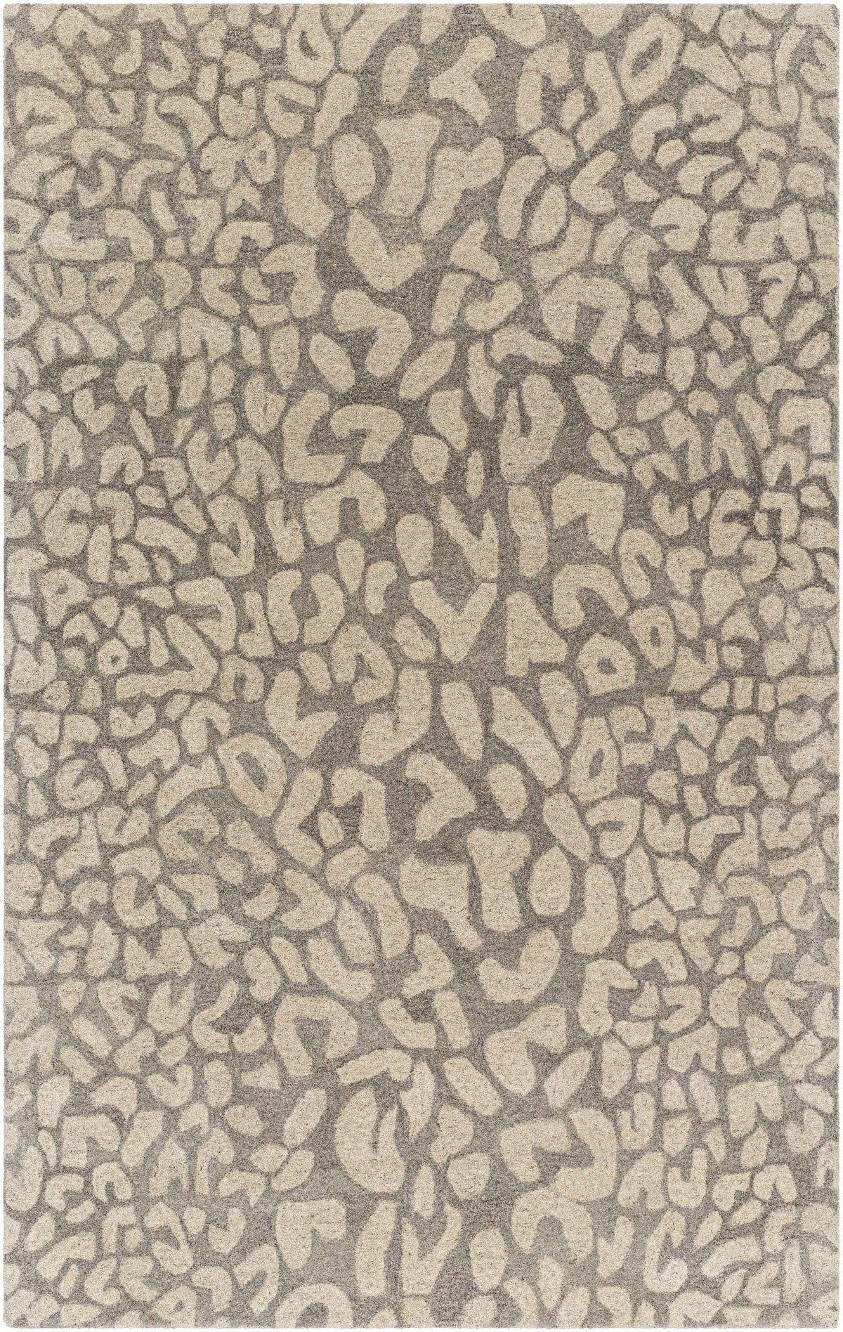 Gray Hand Tufted 100% Wool Modern Rectangle Handmade rug, Indoor use only, no fringe, non-washable. runner also available