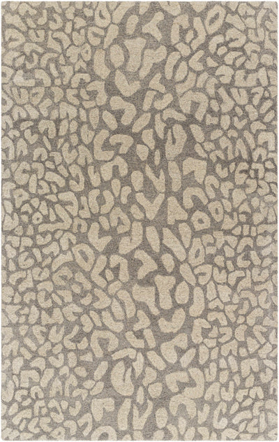 Gray Hand Tufted 100% Wool Modern Rectangle Handmade rug, Indoor use only, no fringe, non-washable. runner also available