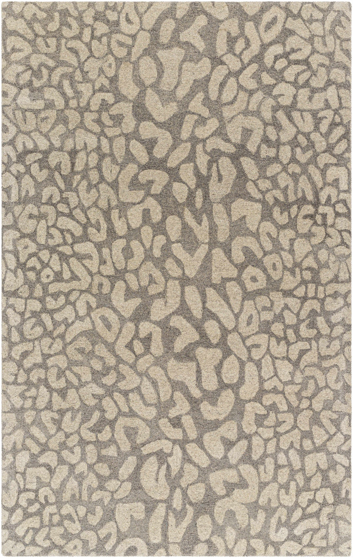 Gray Hand Tufted 100% Wool Modern Rectangle Handmade rug, Indoor use only, no fringe, non-washable. runner also available