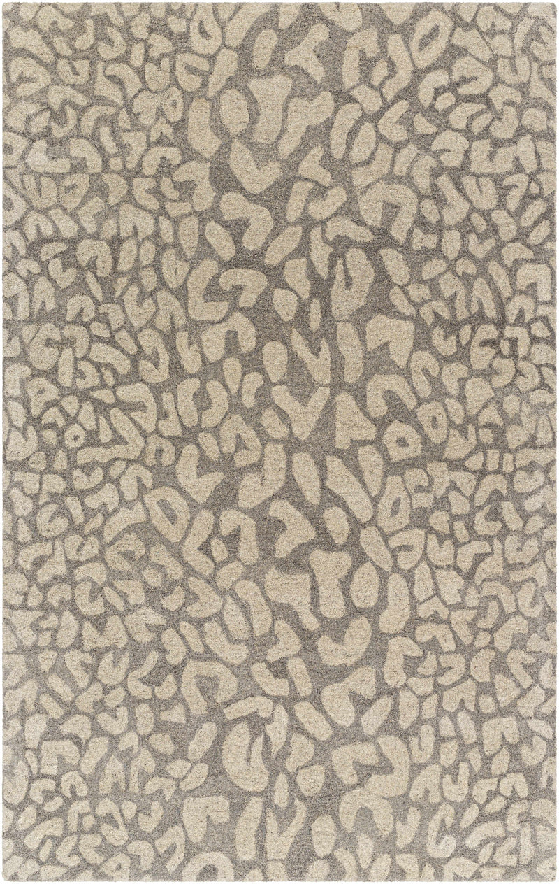 Gray Hand Tufted 100% Wool Modern Rectangle Handmade rug, Indoor use only, no fringe, non-washable. runner also available